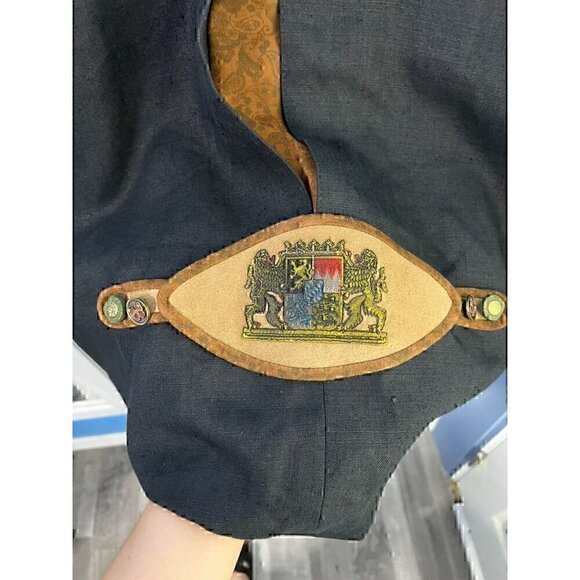 Vintage Herren German Jacket With Embroidered Pockets & Unique Buttons - Picture 13 of 13